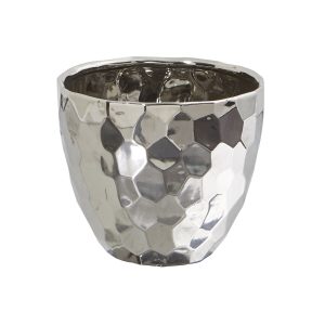 Nearly Natural 7 Designer Silver Bowl