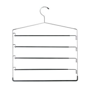 Honey Can Do 15 x 12 Chrome 5 Tier Swing Arm Pant Hangers 2pk
