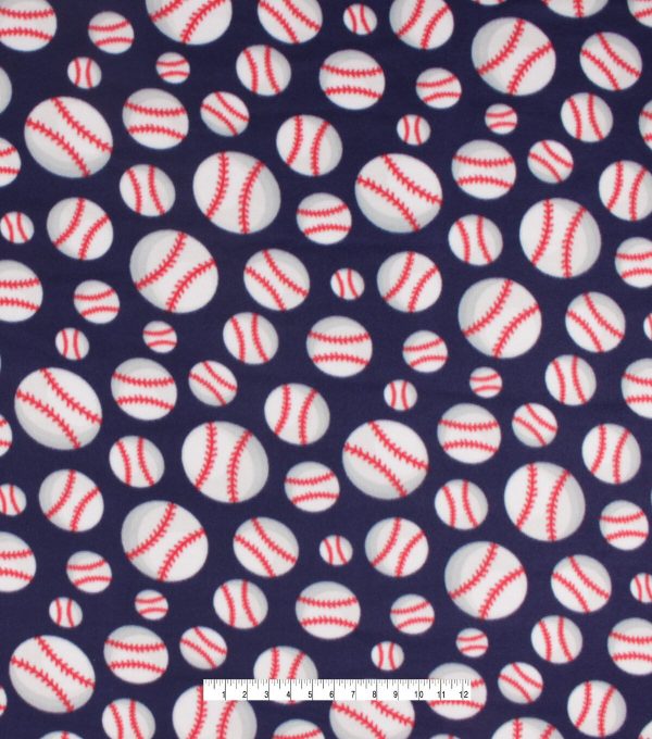 Baseball Blizzard Fleece Fabric - Image 4