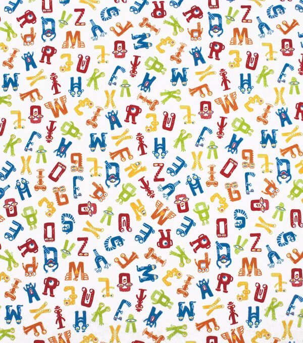 Alphabet Super Snuggle Flannel Fabric