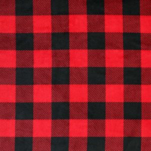 Black   Red Buffalo Plaid Sew Lush Fleece Fabric
