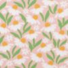 White Floral on Pink Blizzard Fleece Fabric