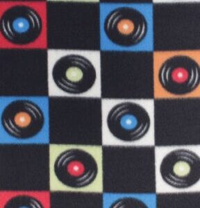 Record Toss Blizzard Fleece Fabric