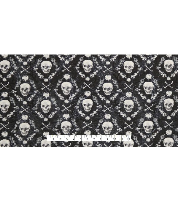Skulls Halloween Super Snuggle Flannel Fabric - Image 4