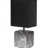 All The Rages Marbled Ceramic Table Lamp with Fabric Shade