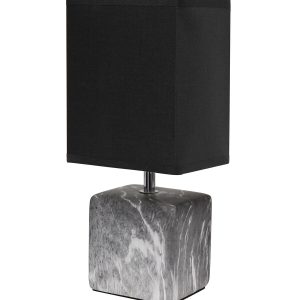 All The Rages Marbled Ceramic Table Lamp with Fabric Shade