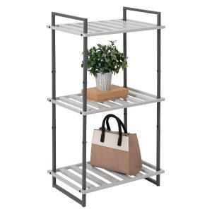 Honey Can Do 20 x 37.5 Gray Steel 3 Tier Metal Shelf