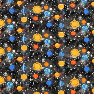 Solar System Names Super Snuggle Flannel Fabric