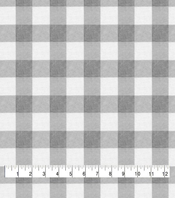 Gingham Blue Super Snuggle Flannel Fabric - Image 3