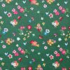Floral   Butterfly on Green Luxe Flannel Fabric