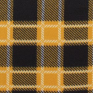 Yellow Black Plaid Blizzard Fleece Fabric