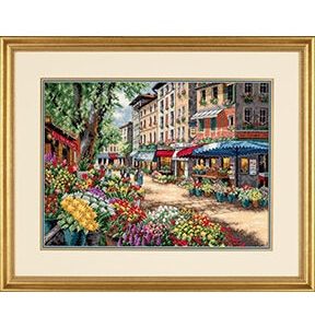 Dimensions 15 x 11 Paris Market Counted Cross Stitch Kit