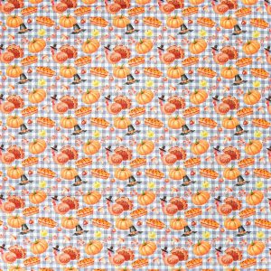 Multicolor Turkey icons Cotton Fabric