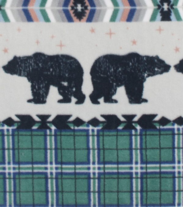 Wilderness   Plaid Anti Pill Fleece Fabric