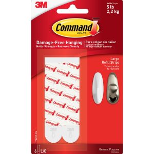 Command 6pk Large Mounting Adhesive Refill Strips