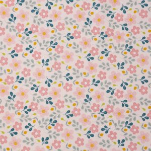 Delicate Pink Floral Cotton Fabric by Keepsake Calico