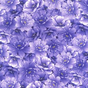 Hi Fashion Purple Floral Premium Cotton Fabric