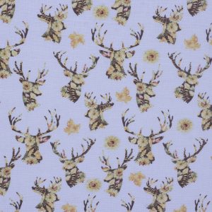 Stag Head Harvest Harvest Cotton Fabric