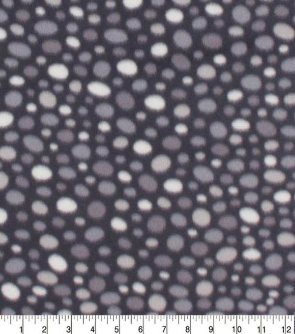 Black White Dots Blizzard Fleece Fabric - Image 3