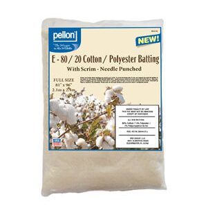Pellon 80/20 Full Size Cotton Polyester Batting With Scrim
