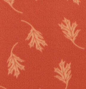Orange Small Leaves Blizzard Fleece Fabric