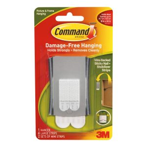 Command 7ct Sticky Nail Wire Back Hanger   Strips