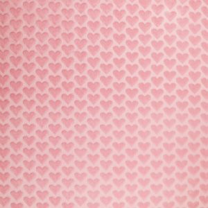 Soft   Minky Light Pink Heart Fleece Fabric