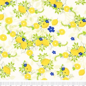 Singer Yellow Lemons   Floral Quilt Cotton Fabric