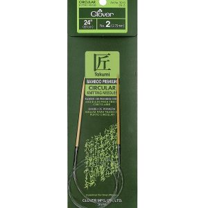 Clover 24 Bamboo Size 2 Circular Knitting Needle Set