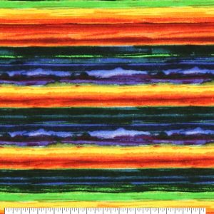 Deep Sunset Stripe Tie Dye Super Snuggle Flannel Fabric