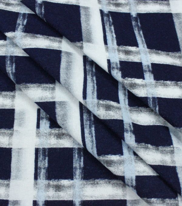 Sketchy Plaid Super Snuggle Flannel Fabric - Image 2