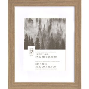 11 x 14 Matted to 8 x 10 Natural Wall Frame by Place   Time