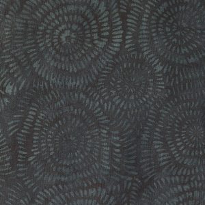 Black Dotted Circles Batik Cotton Fabric