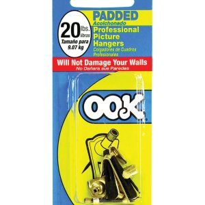 Ook 20lbs Padded Classic Professional Picture Hangers 3pc