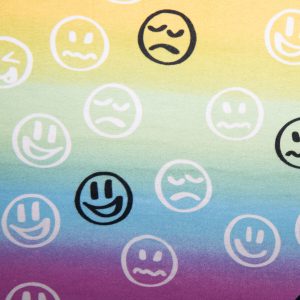 90 S Smiley Face Flannel Super Snuggle Flannel Fabric