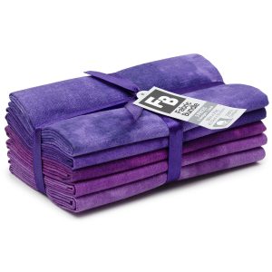 18 x 21 Purple Textured Cotton Fabric Quarters 5ct by Keepsake Calico
