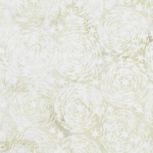 Star Swirls on Cream Patriotic Batik Cotton Fabric