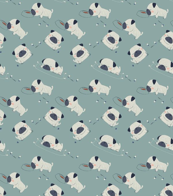 Pugs Super Snuggle Flannel Fabric - Image 2