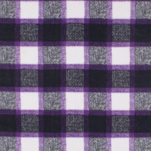 Purple   Black Textured Plaid Anti Pill Fleece Fabric