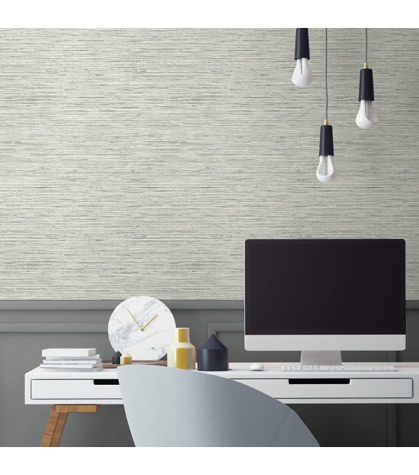 RoomMates Faux Grasscloth Peelable Wallpaper Grey - Image 7