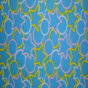 Blue   Yellow Stars   Circles Quilt Cotton Fabric by Quilter s Showcase