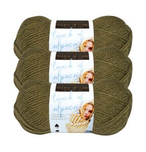 Lion Brand Touch of Alpaca 207yds Worsted Acrylic Yarn 3 Bundle