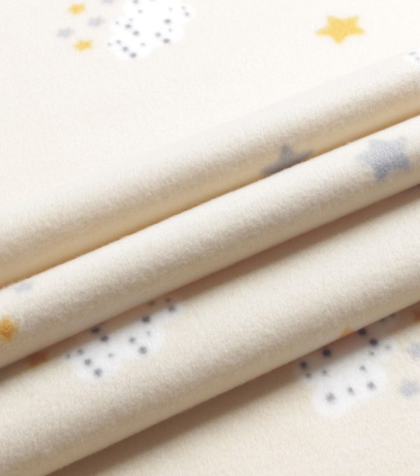 Clouds   Stars Blizzard Prints Fleece Fabric - Image 3