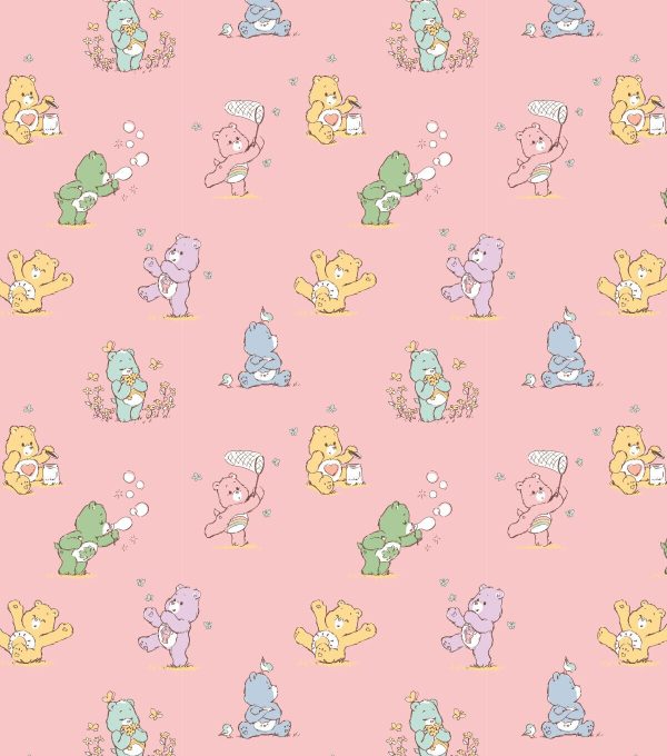 Care Bears Flannel Fabric Playful Pink - Image 2