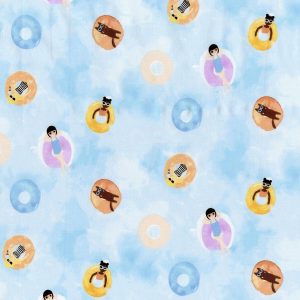 Hi Fashion Summer Lovin Pool Girls Premium Cotton Fabric