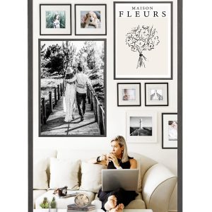 20 x 30 Black Thin Molding Poster Frame by Place   Time