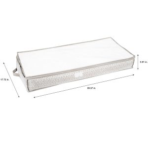 Simplify 39 Gray Boho Under the Bed Storage Bag
