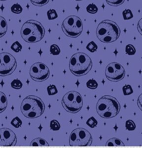 Nightmare Before Christmas Halloween Sketch Cotton Fabric - 1