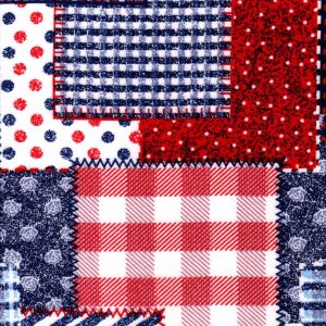 Americana Patch Super Snuggle Flannel Fabric