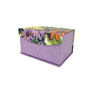 8 Purple Gallery Floral Fliptop Box
